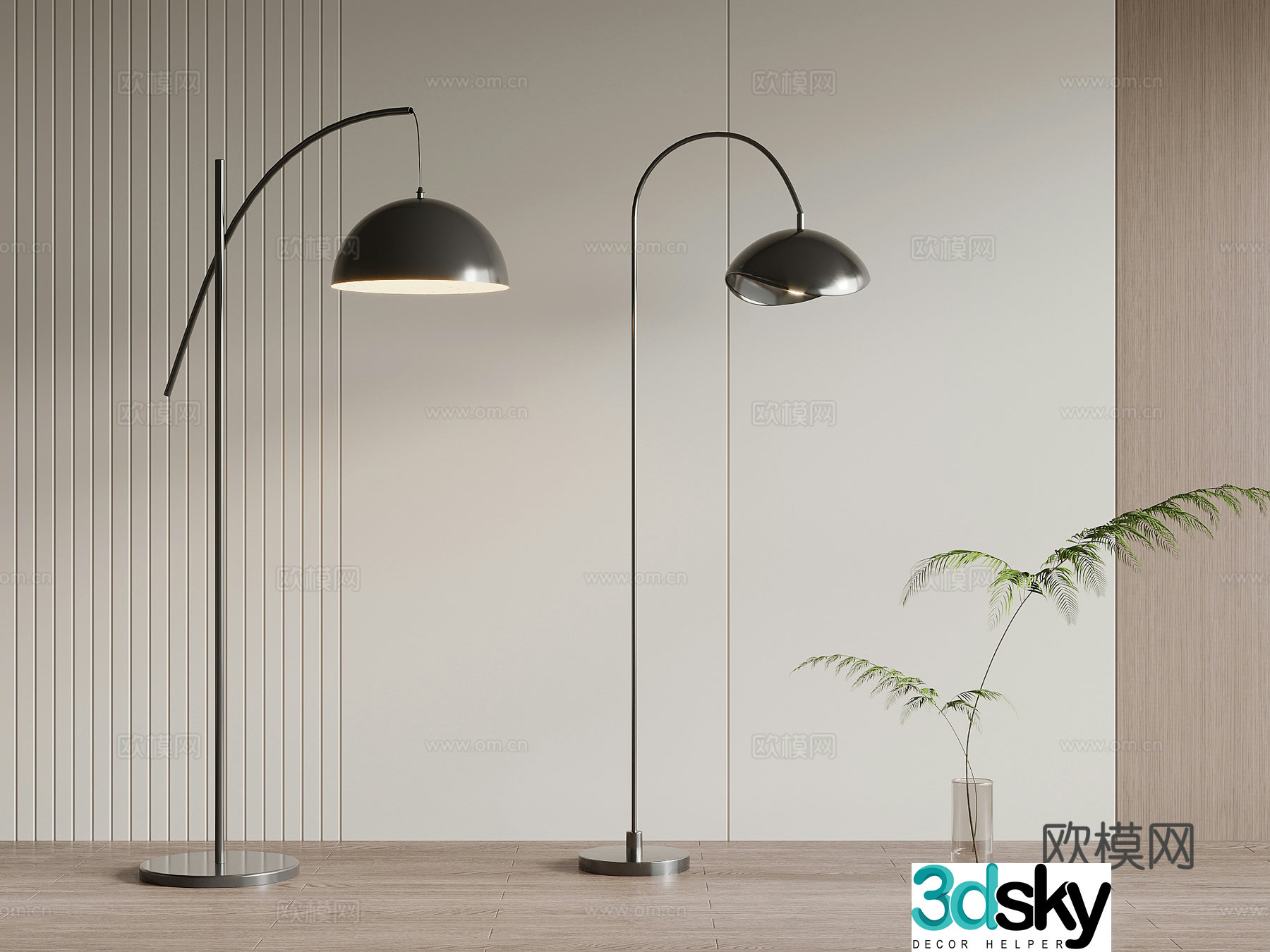 Modern floor lamp 3d model