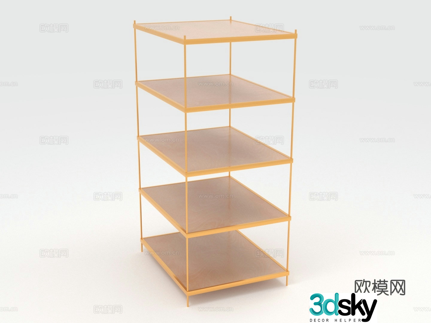 Storage rack display rack floor rack multi-layer rack storage rack 3D model