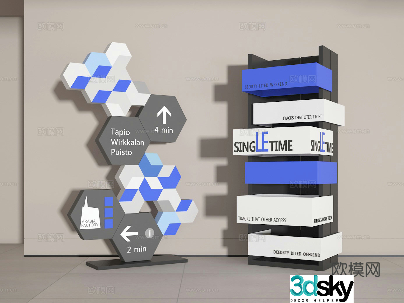 display sign 3d model