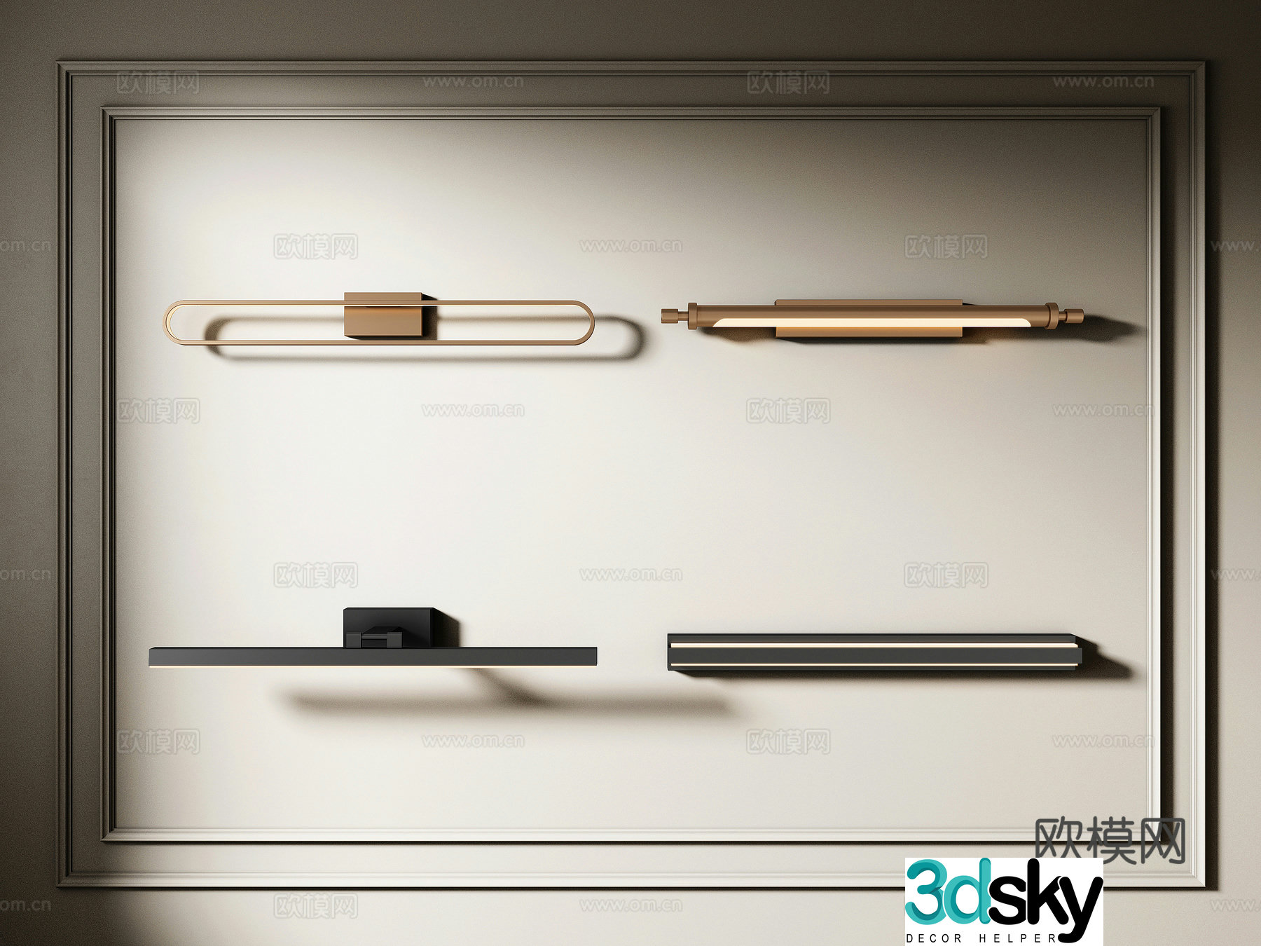 Modern front light 3d model