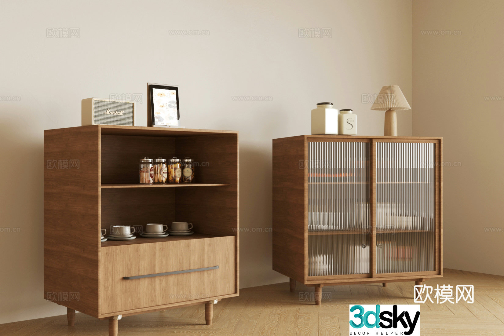 Retro style chest of cabinets log style storage cabinets storage cabinets retro style entrance cabinets decorative cabinets side cabinets 3D model