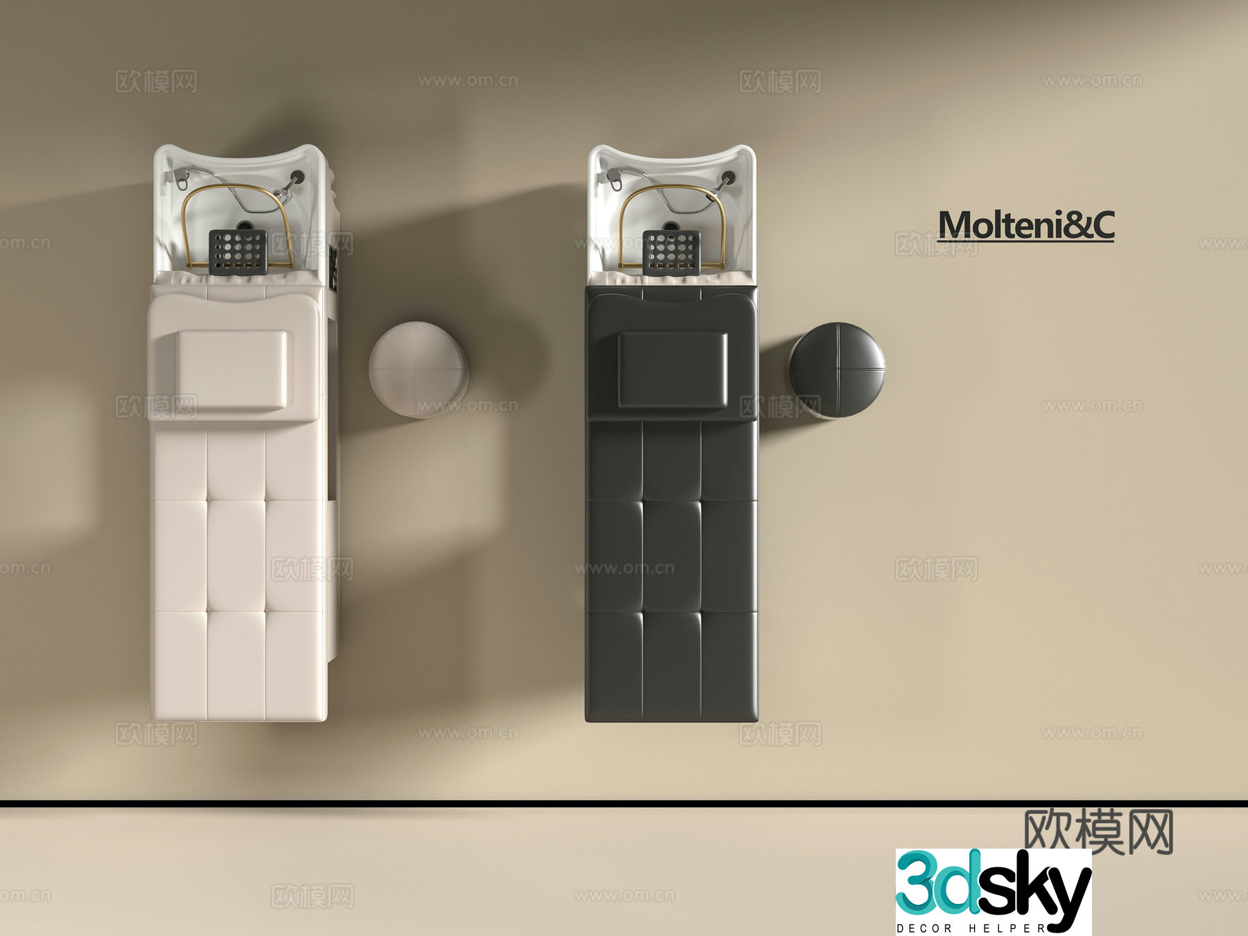 Modern shampoo chair 3d model