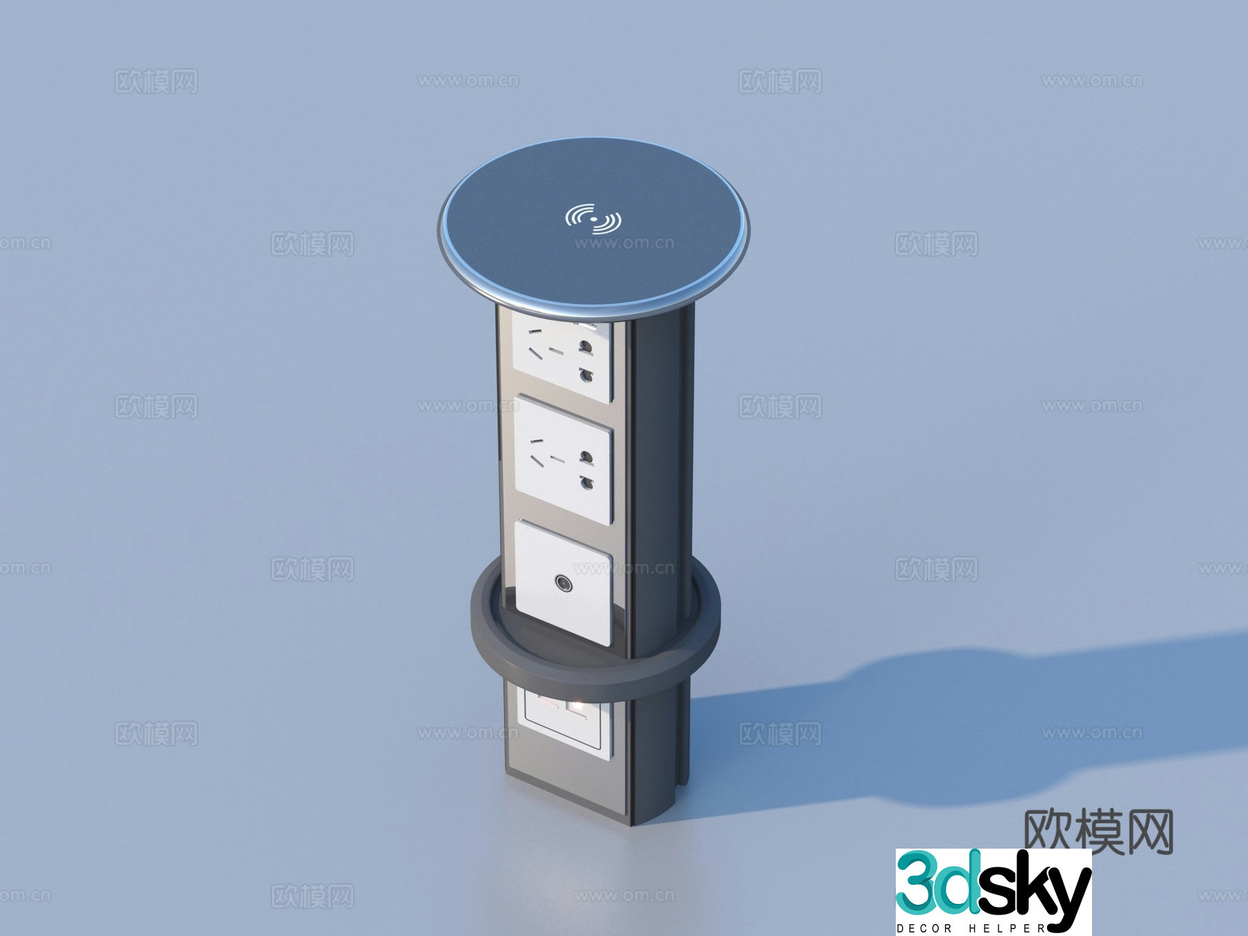 Socket Multifunctional table plug 3D model