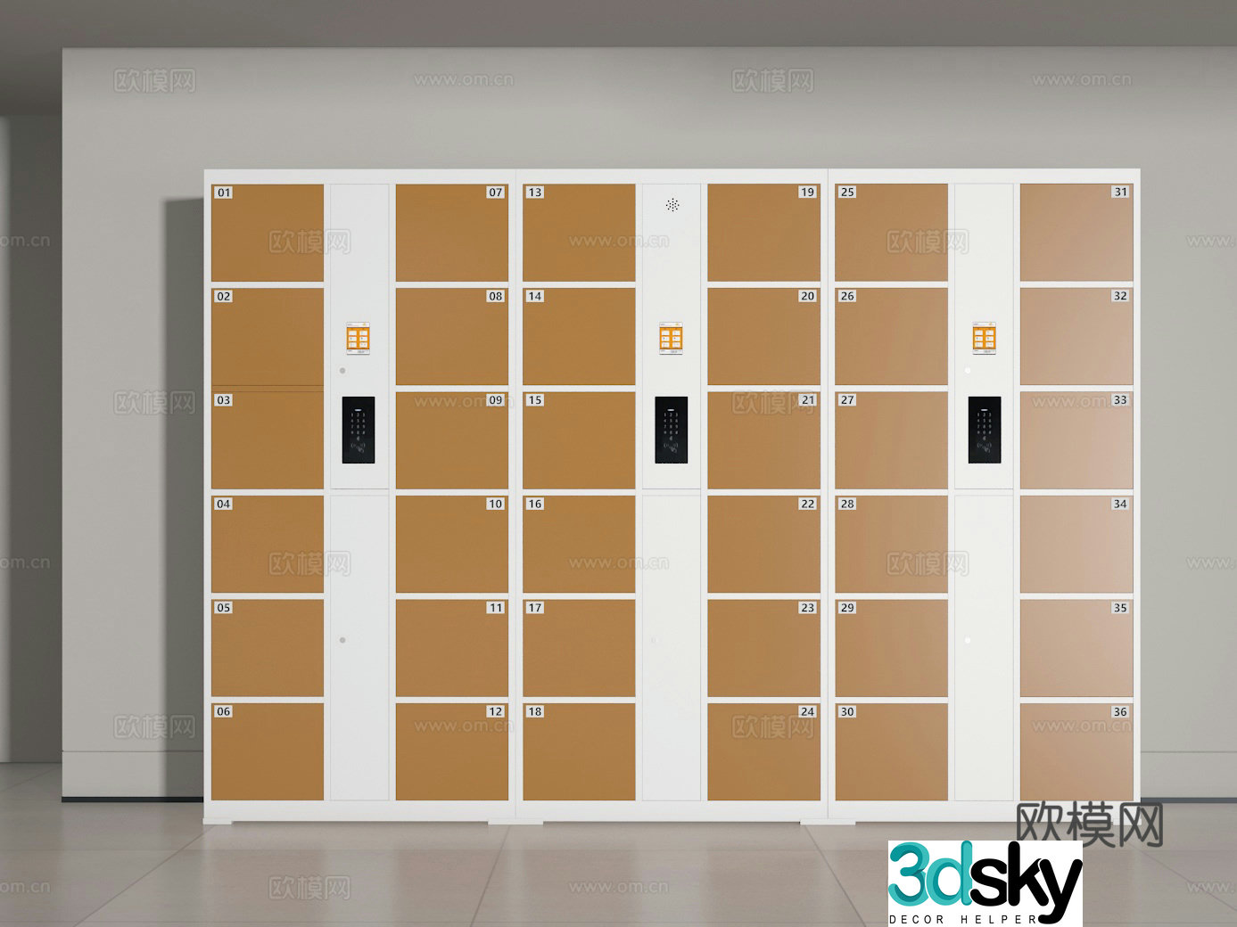 3d model of locker