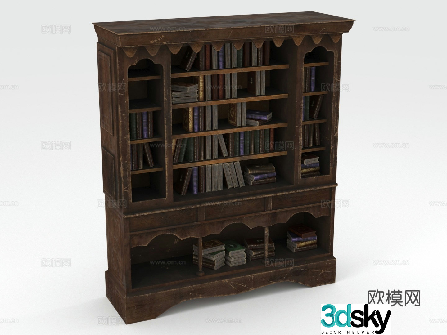 Bookshelf Bookcase Storage Shelf Storage 3D Model