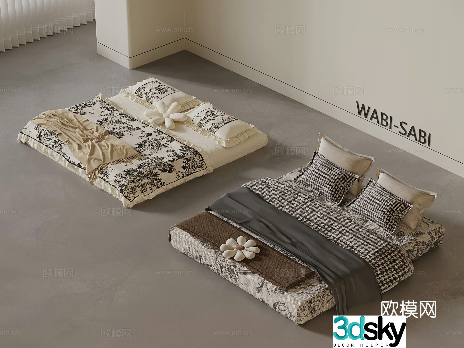 French bedding 3D model