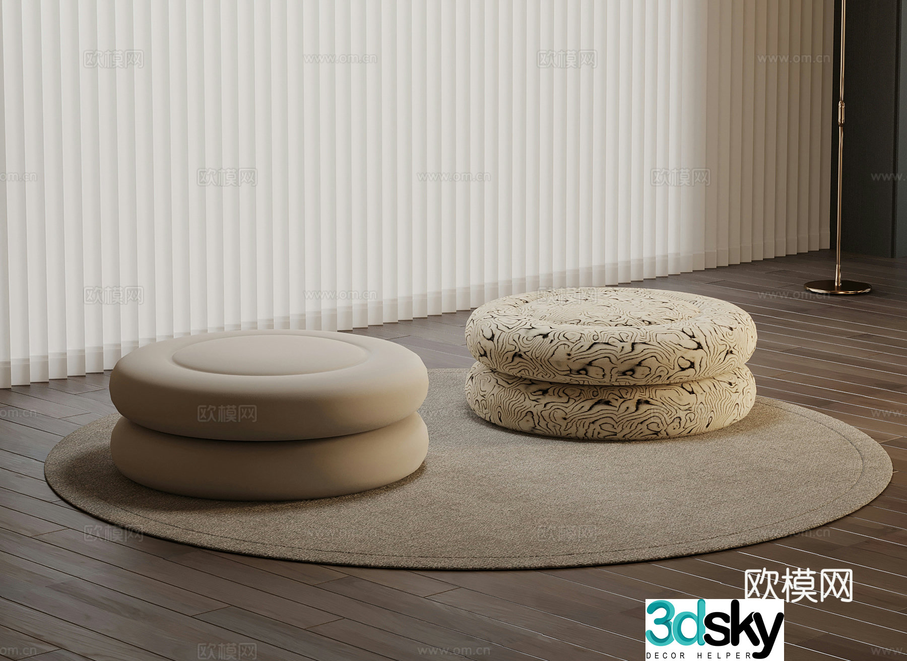 Modern cushion 3d model