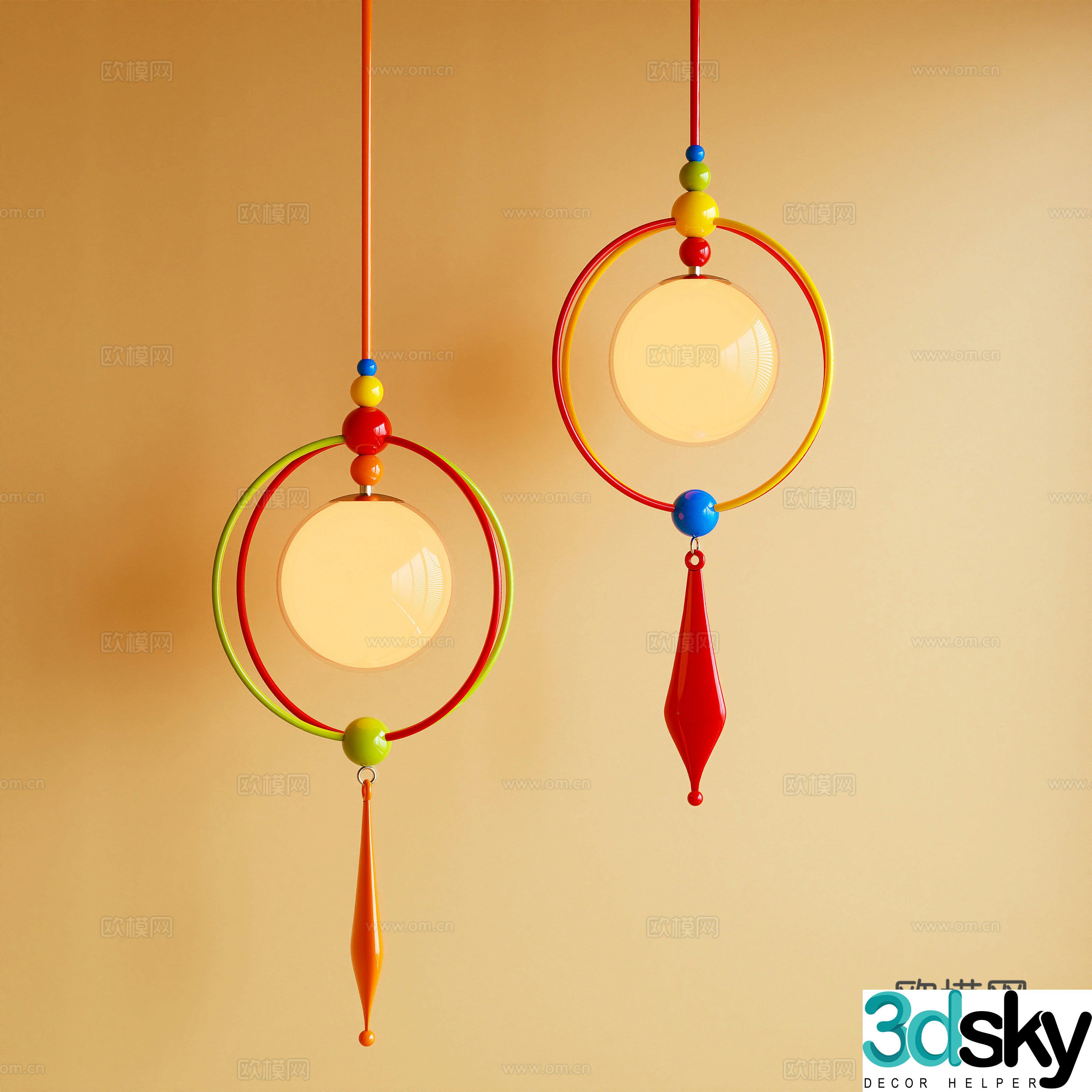Chandelier Memphis Dopamine Decorative Light 3D Model