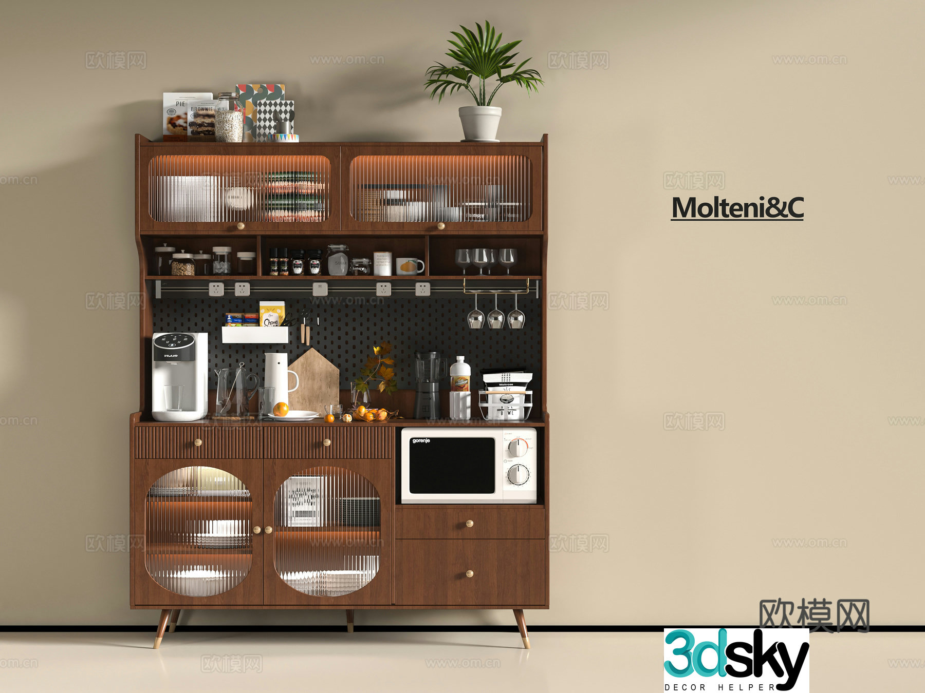 Middle-aged sideboard 3D model
