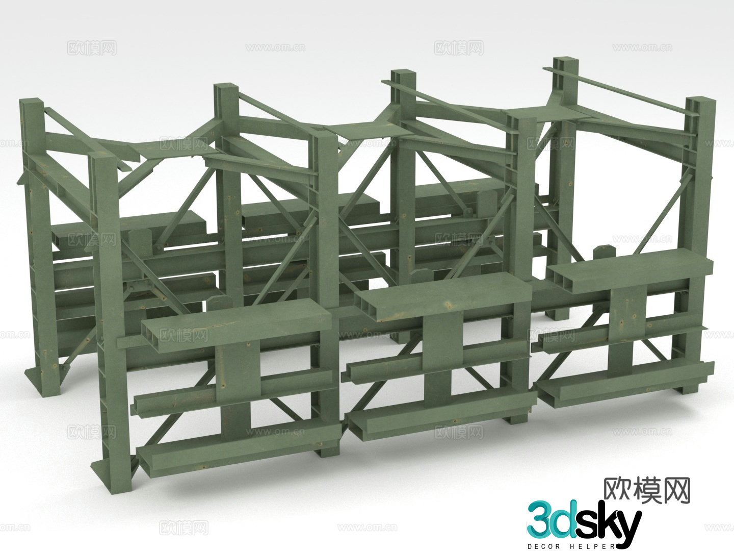 Storage rack shelf storage rack heavy duty shelf 3D model