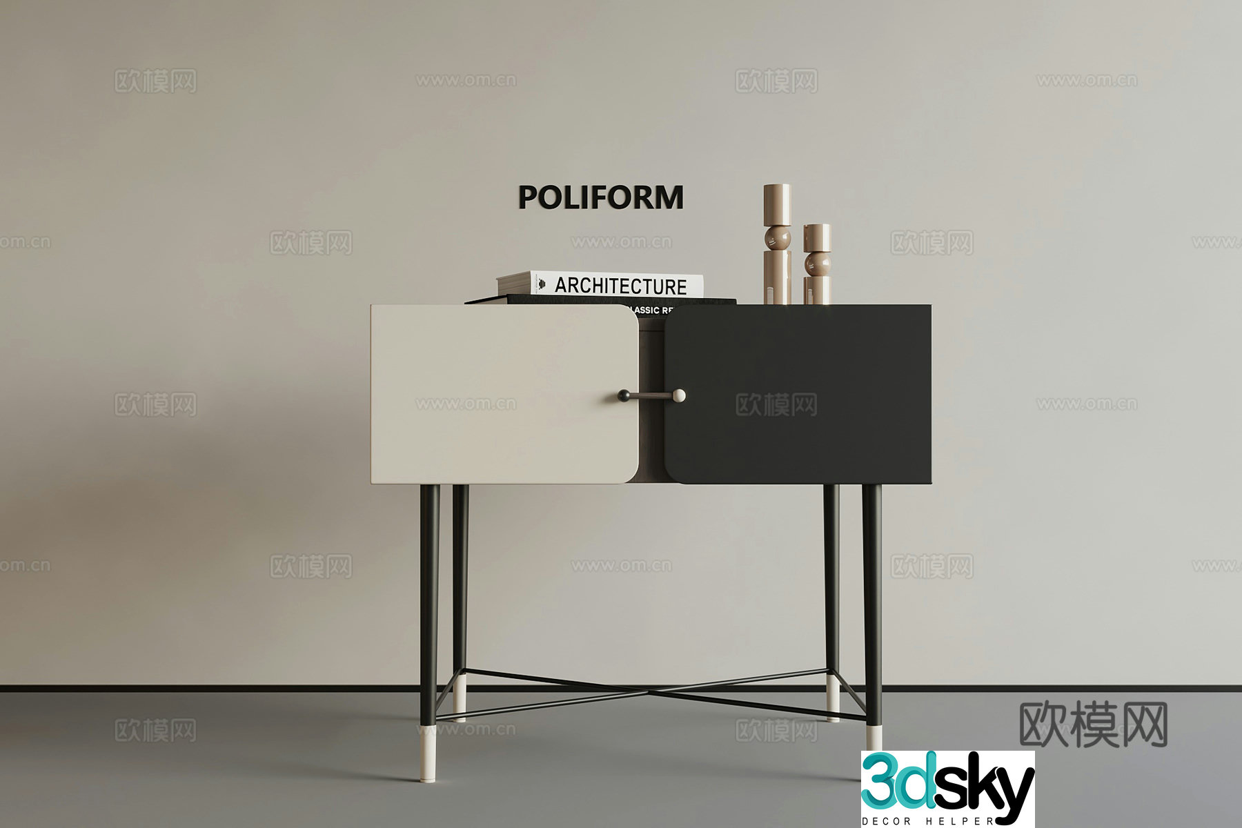 Modern night table 3d model