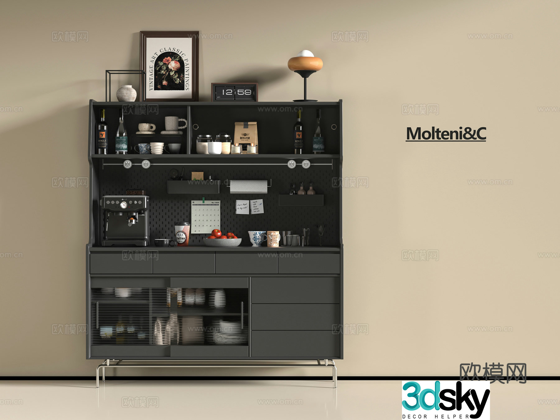 Modern sideboard 3D model