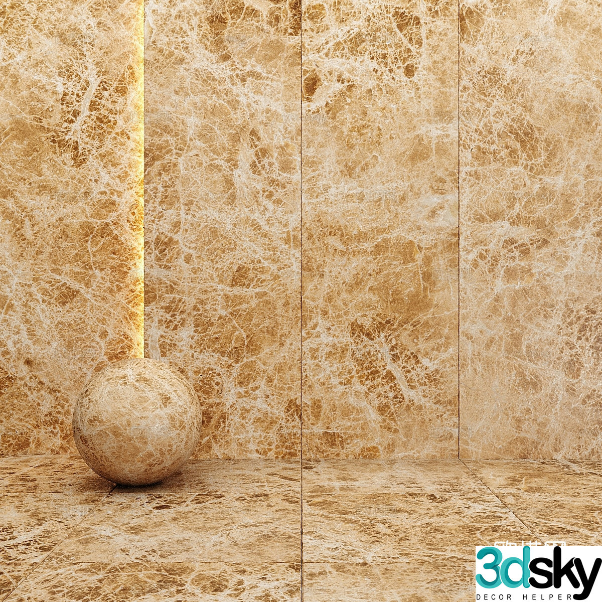Modern Italian marble rock slab PU stone 3d model