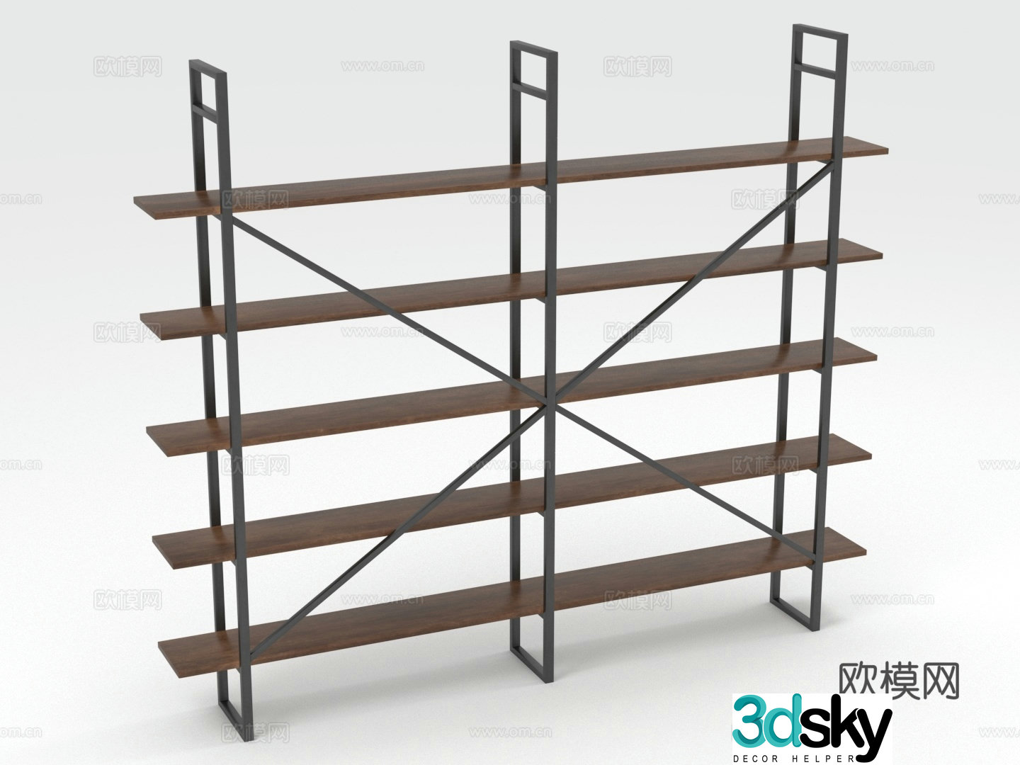 Shelf Bookshelf Floor stand Exhibition rack 3D model