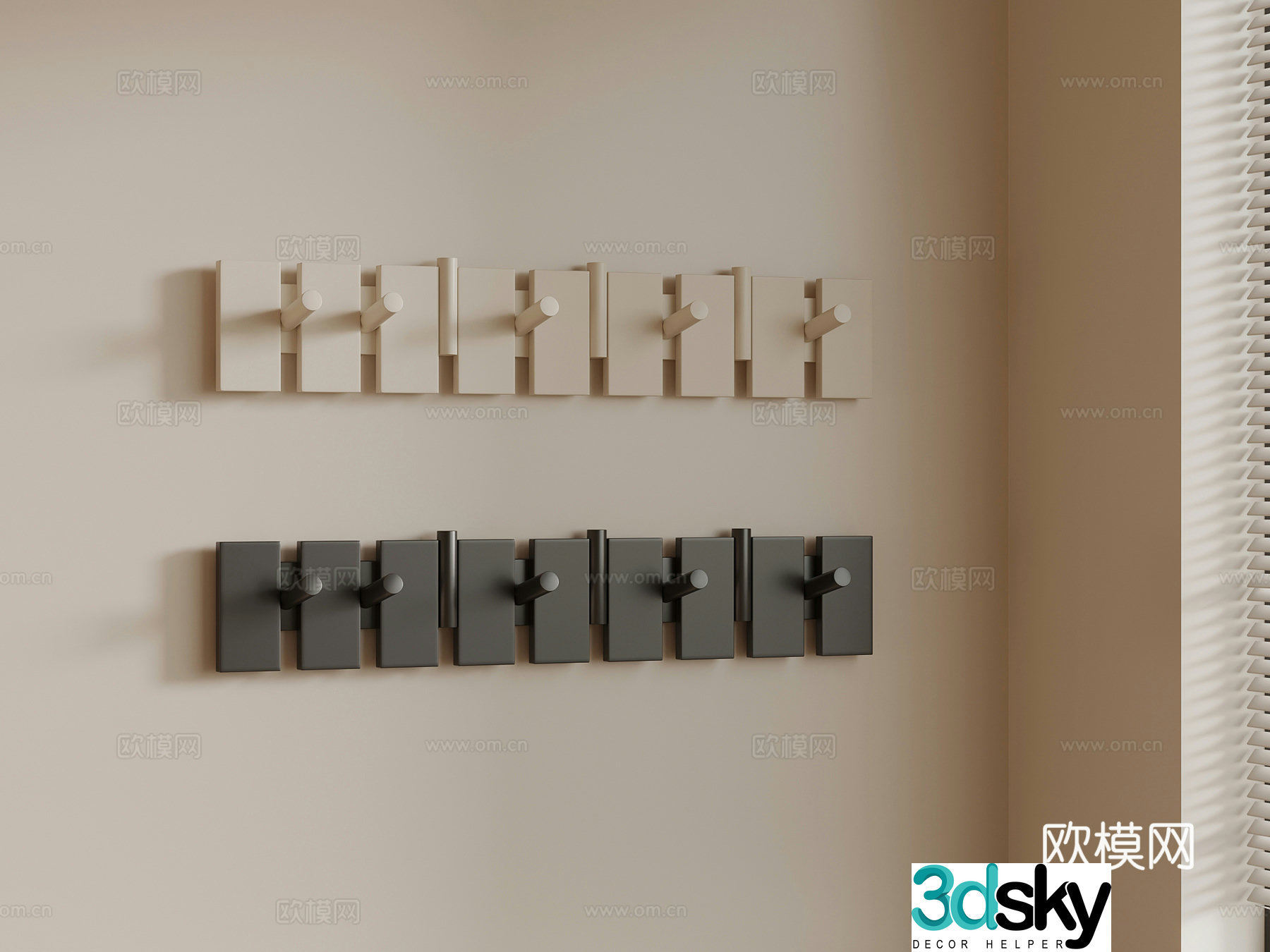 Modern hook 3d model