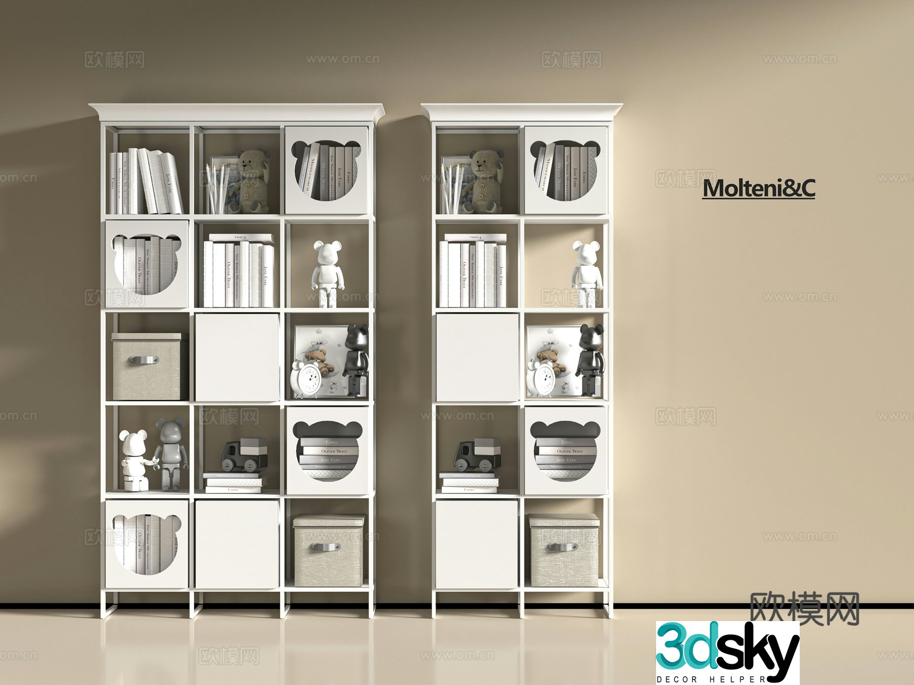 Modern children’s shelf 3D model