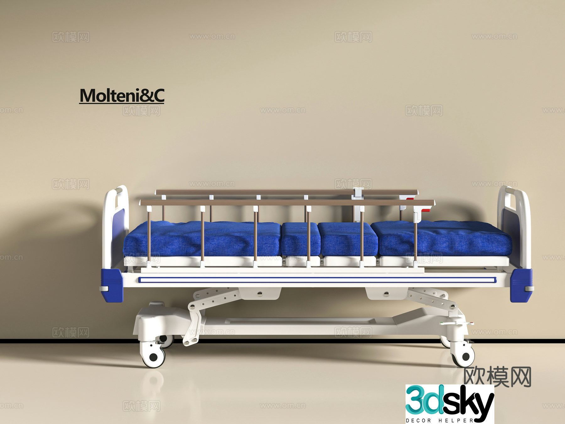 Modern medical bed 3d model