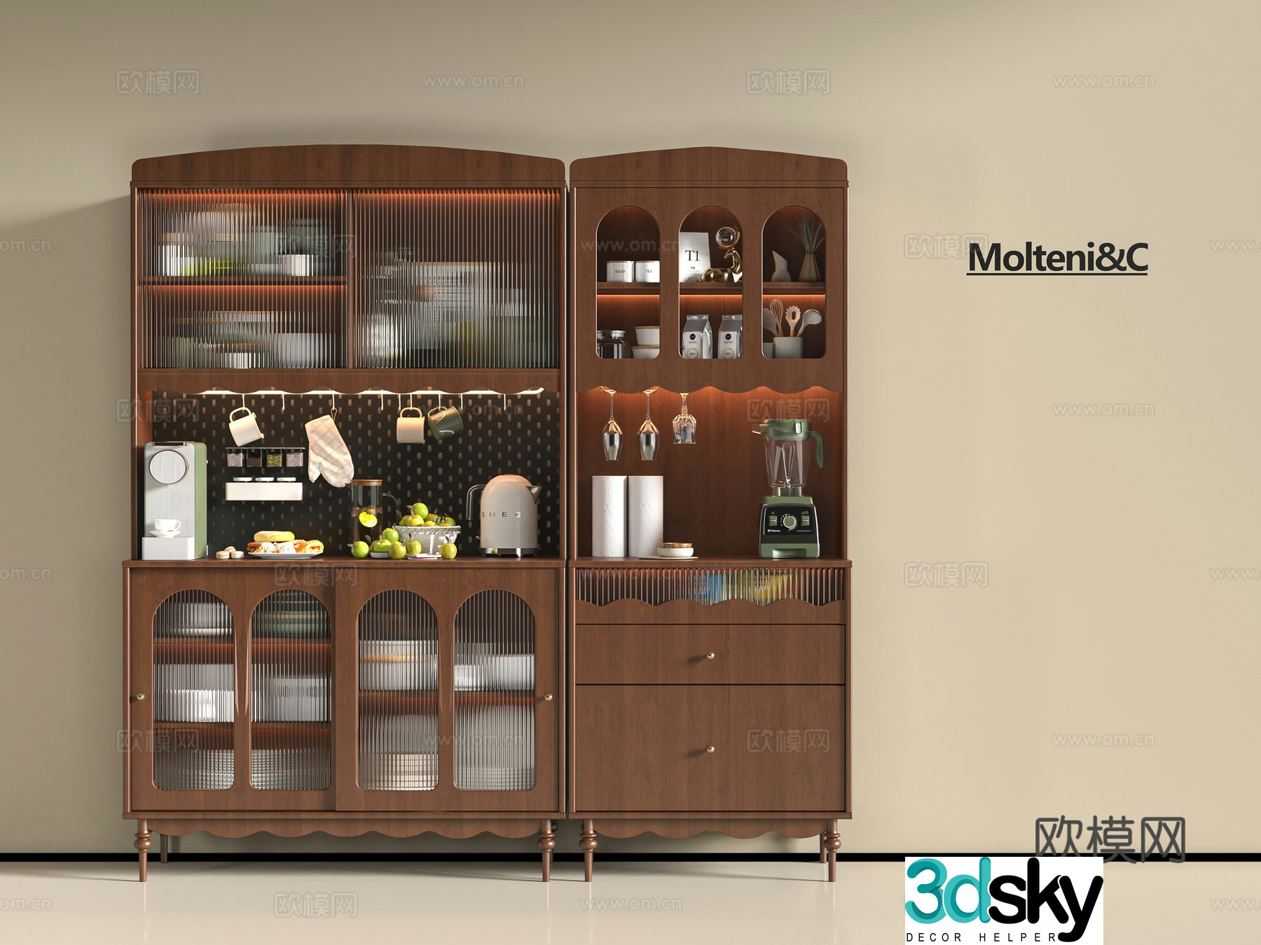 Middle-aged sideboard 3D model