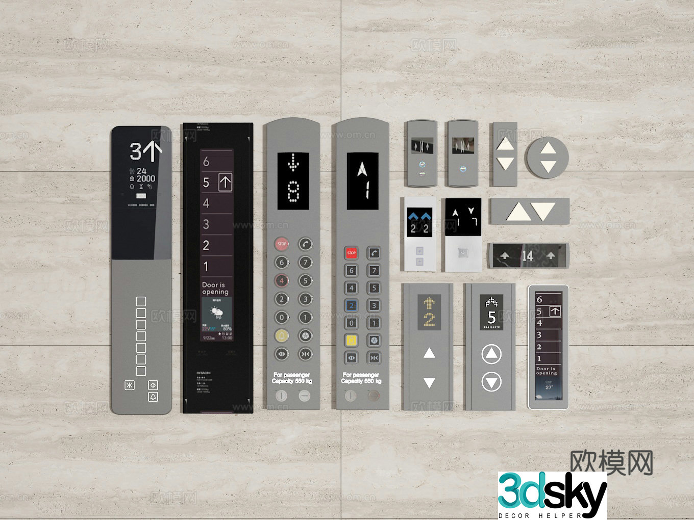 Elevator switch 3d model