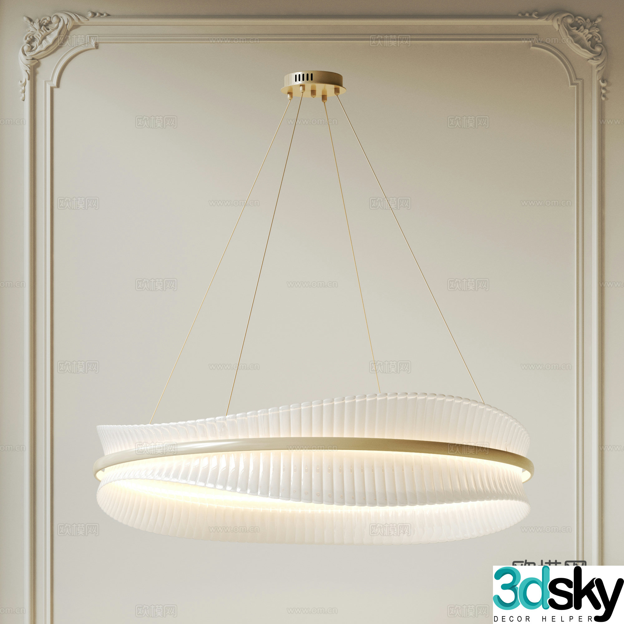 Modern cream style chandelier French chandelier Living room chandelier Bedroom chandelier Special chandelier 3D model