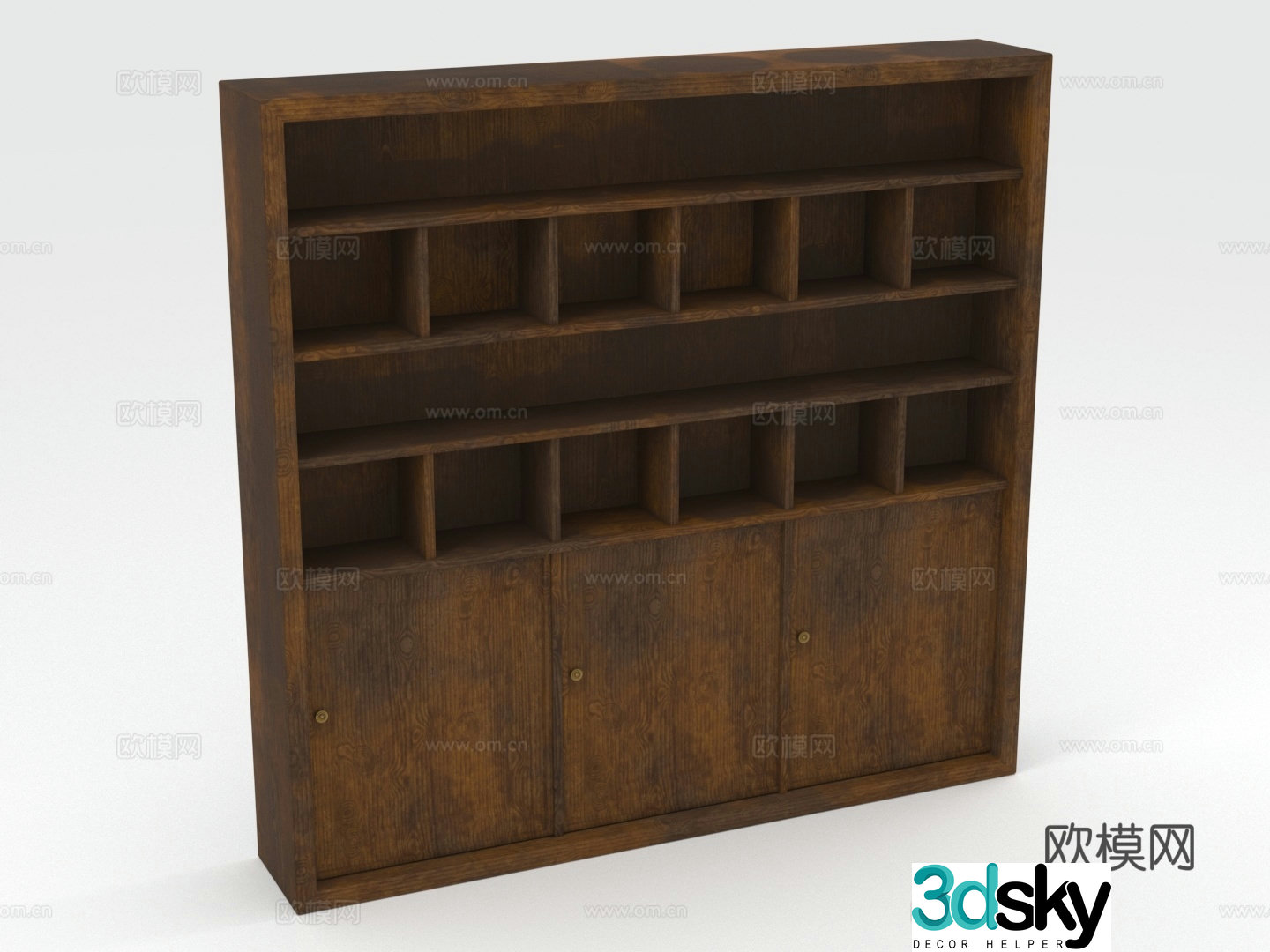 Storage shelf Bookshelf Exhibition shelf Storage cabinet 3D model