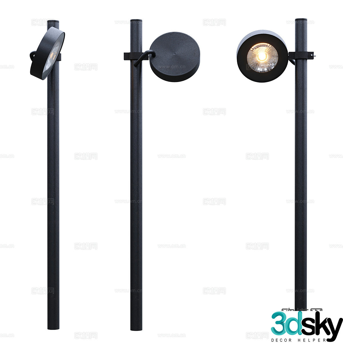 Modern Italian minimalist long strip metal decorative wall lamp 3d model