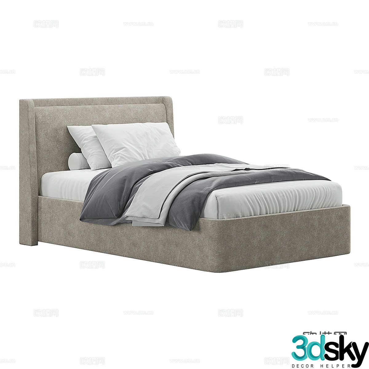 Single bed 3d model