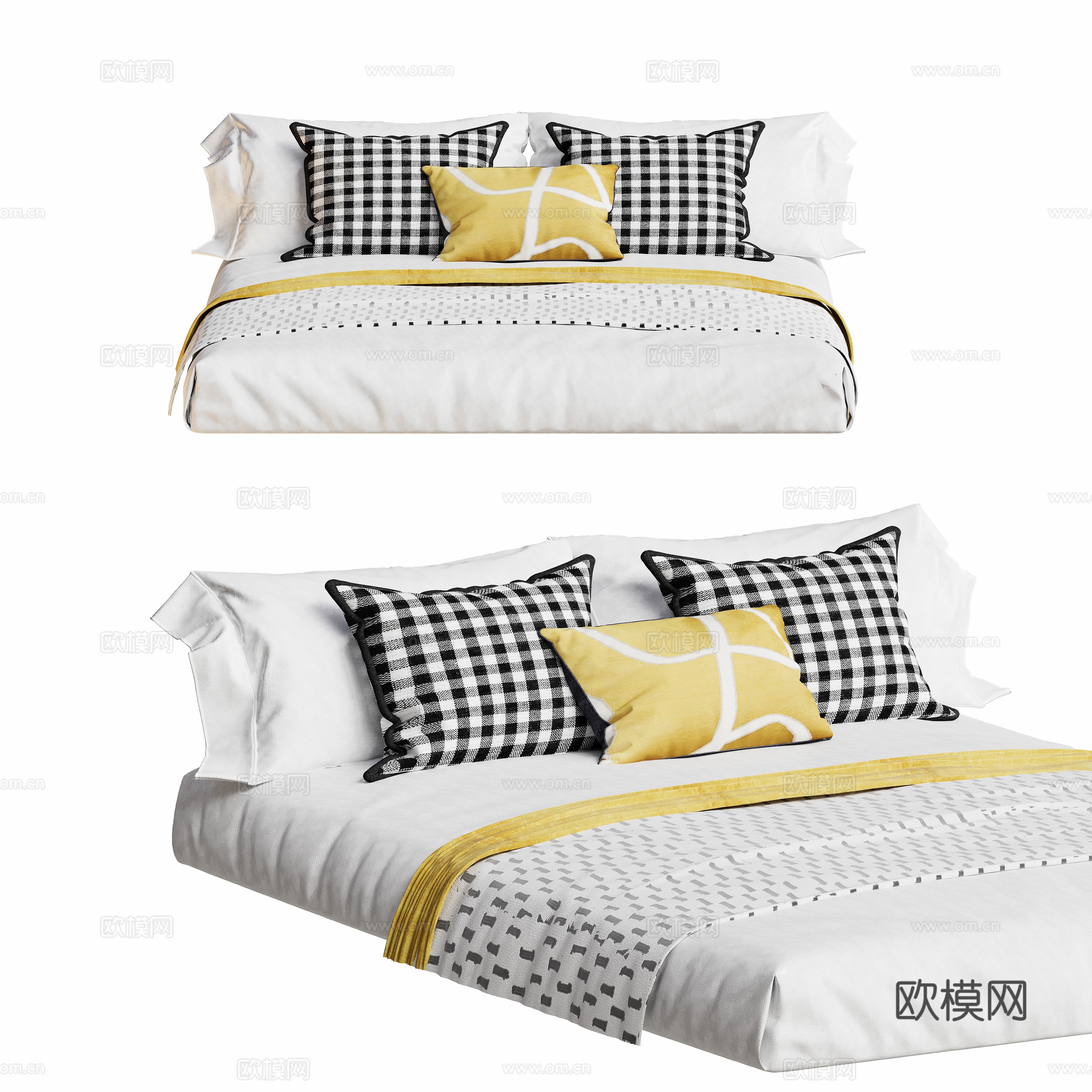 Modern children’s bedding pillow 3D model