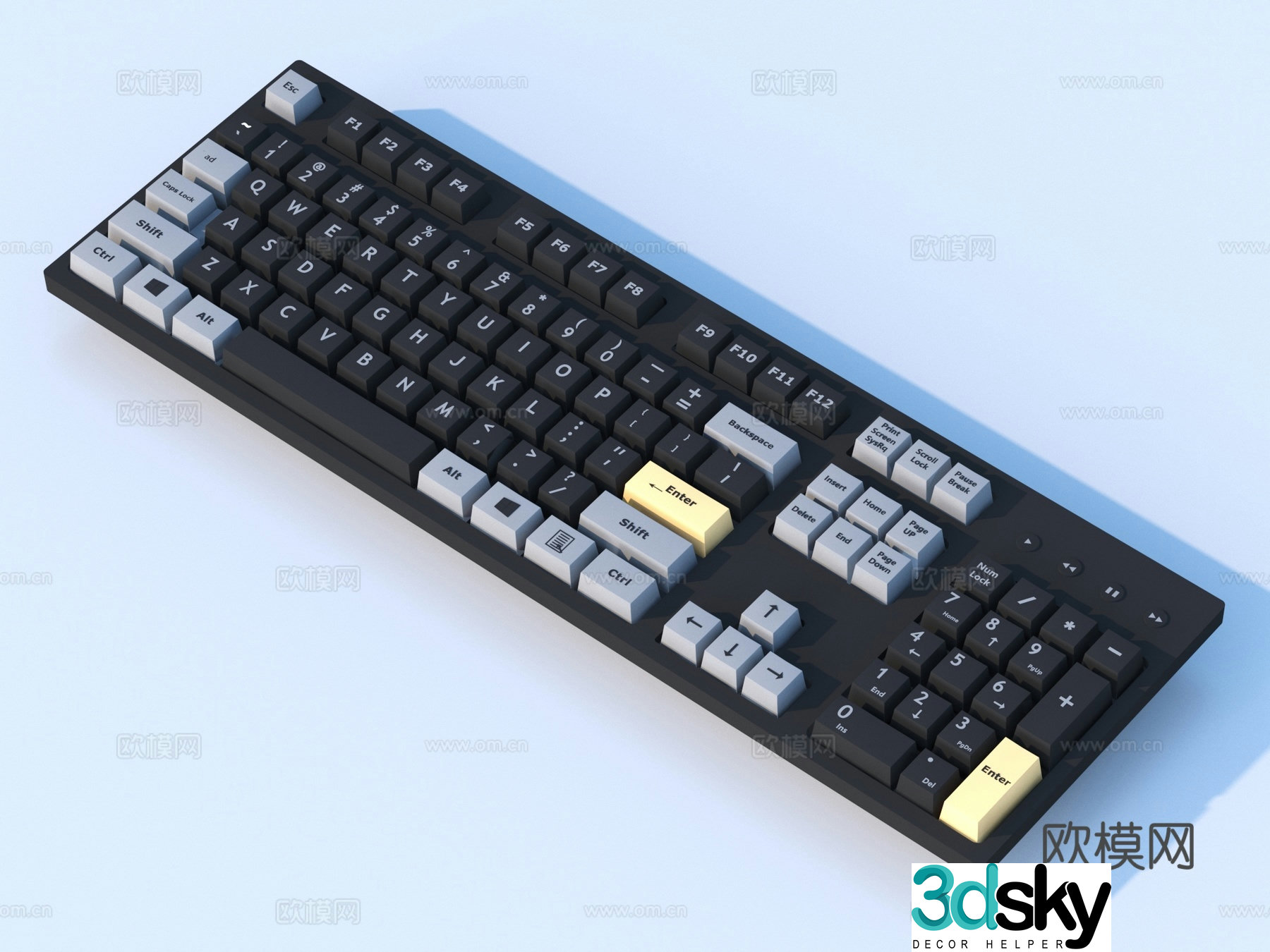Keyboard Wireless keyboard Computer accessories 3d model