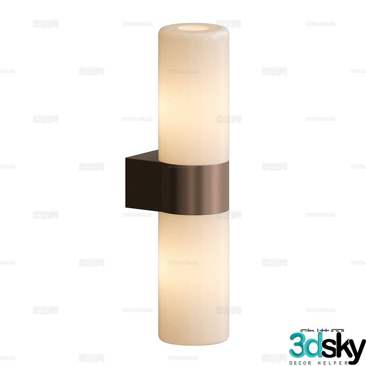 Modern light luxury translucent stone decorative wall lamp 3D model