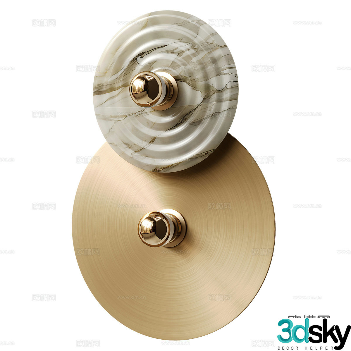 Modern light luxury minimalist Abby wall light 3d model