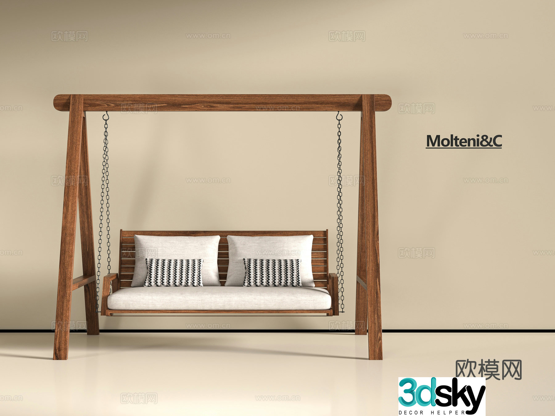 Modern Qianqiu Chair 3D Model