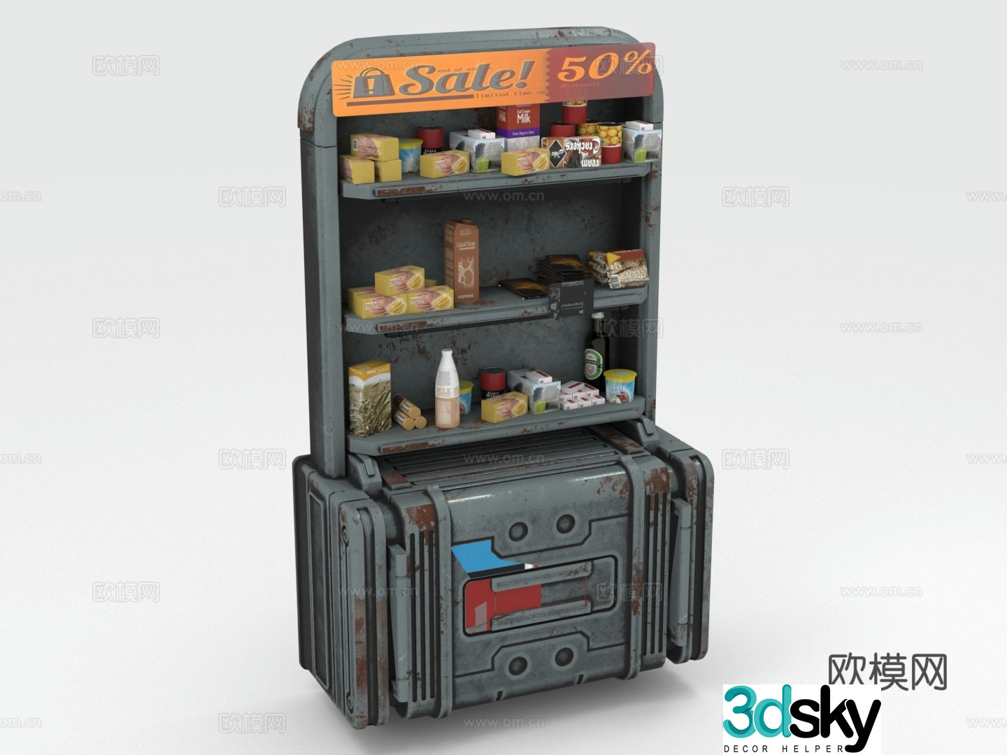 Storage rack shelf display rack product display rack 3D model