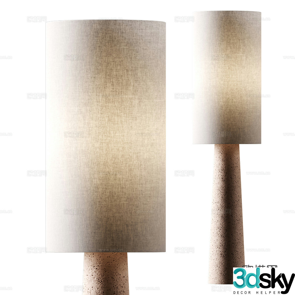 Modern Italian Wasabi Aria Floor Lamp 3D Model