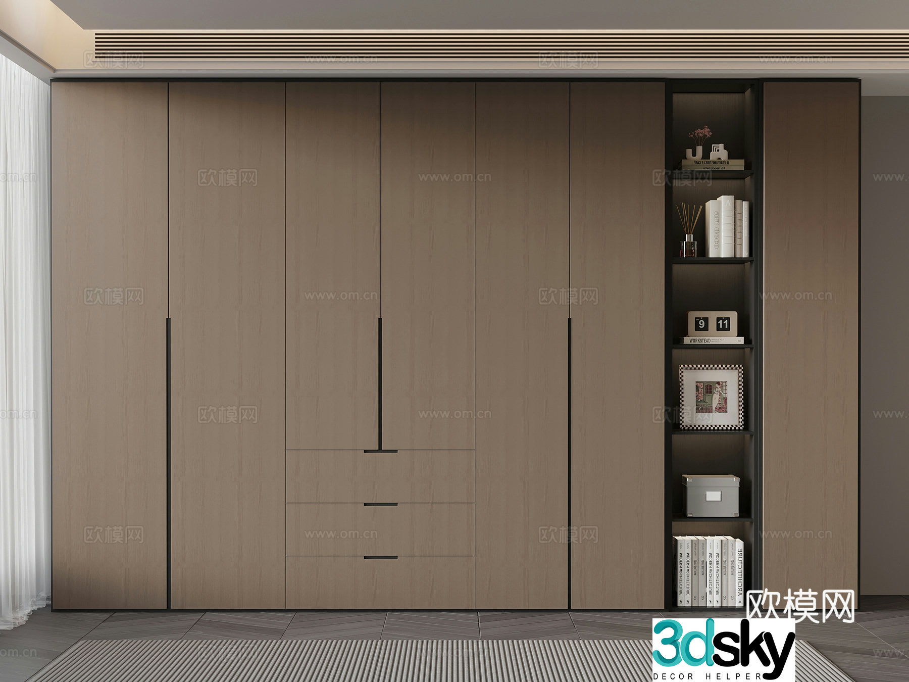 Modern Italian cabinet wardrobe 3d model