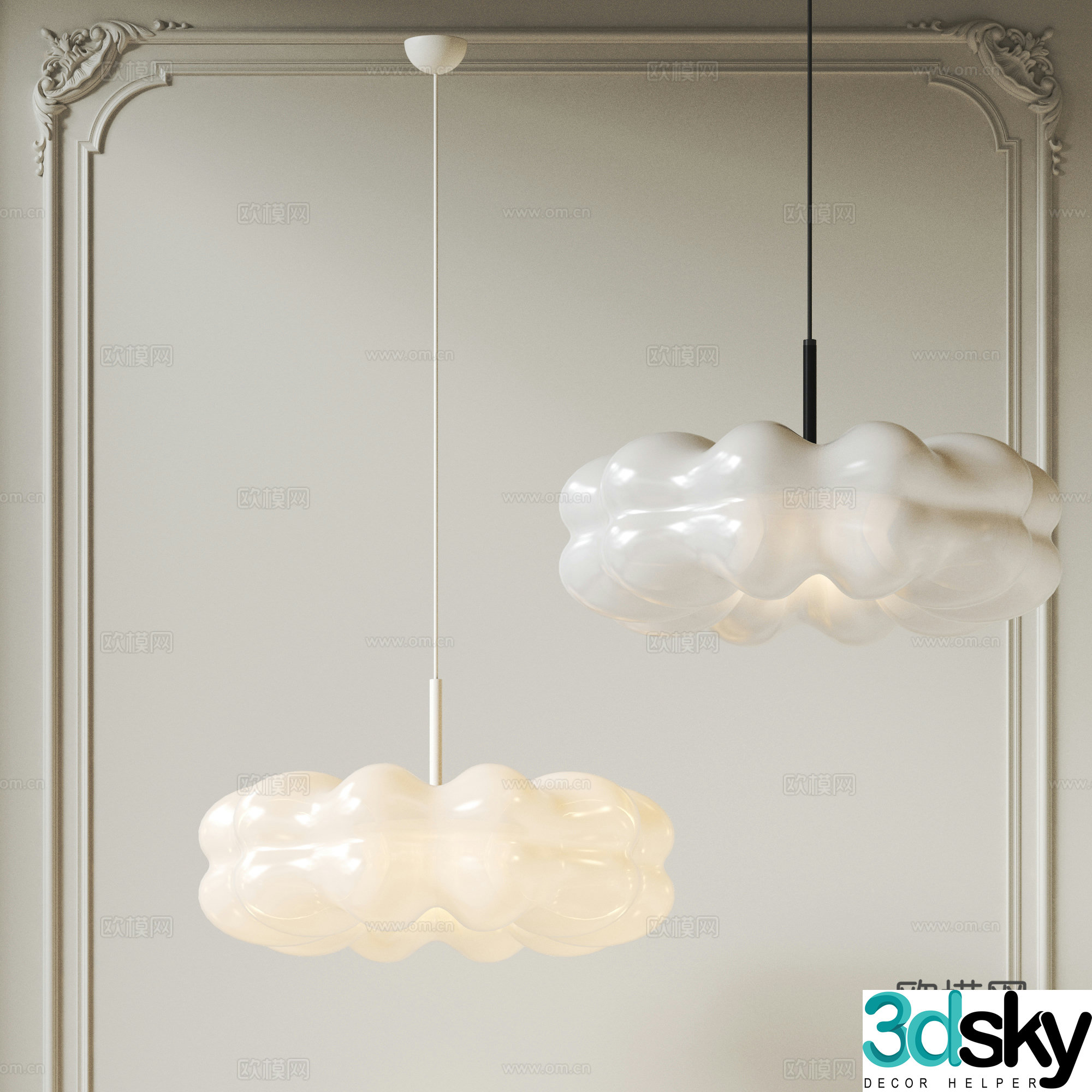 Modern cream style chandelier Children’s room chandelier Bedroom chandelier Restaurant chandelier Pumpkin lantern 3d model