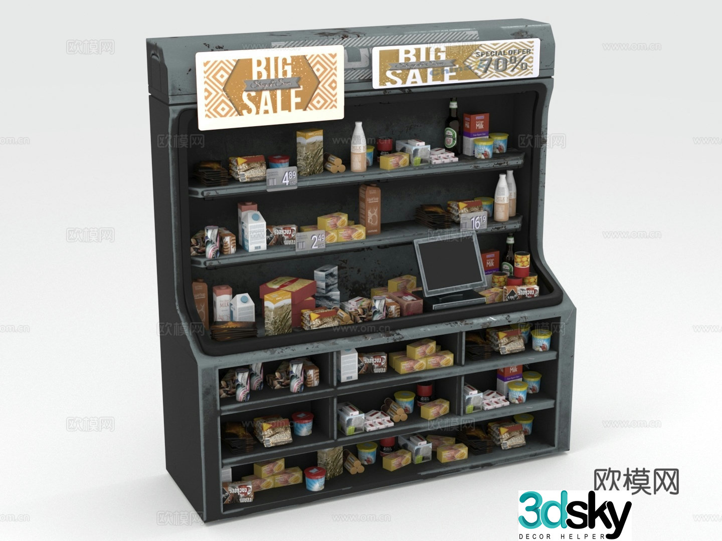 Shelf Showcase Shelf Product Shelf 3D Model