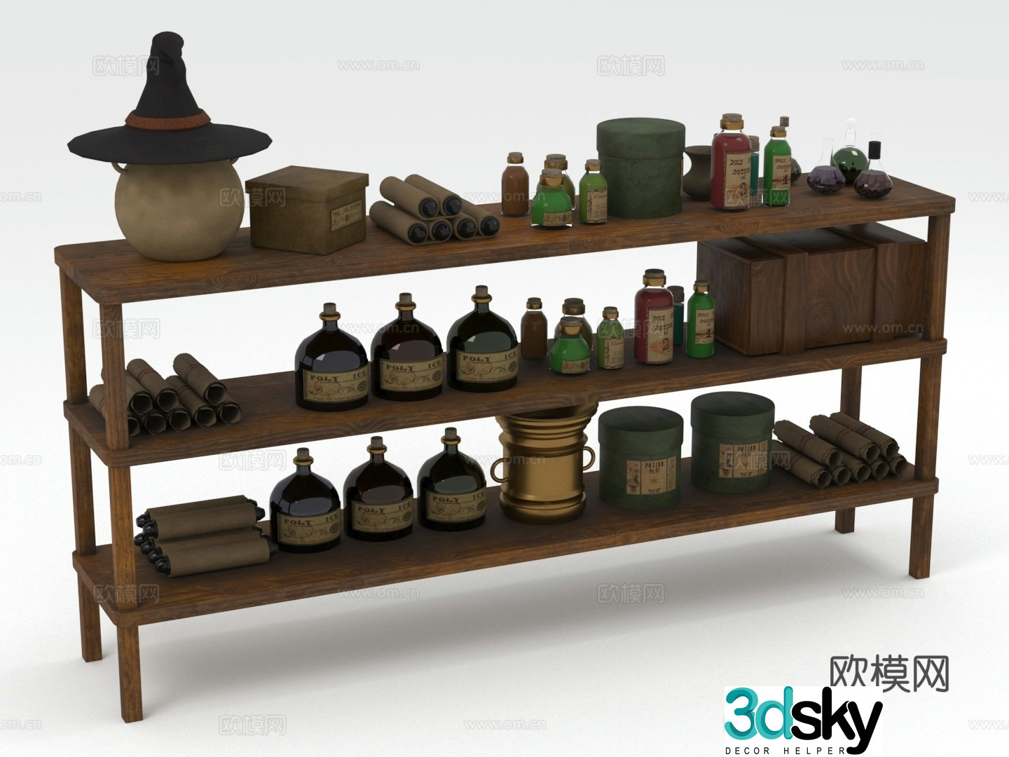 Storage racks Exhibition racks Shelf Floor stand 3D model