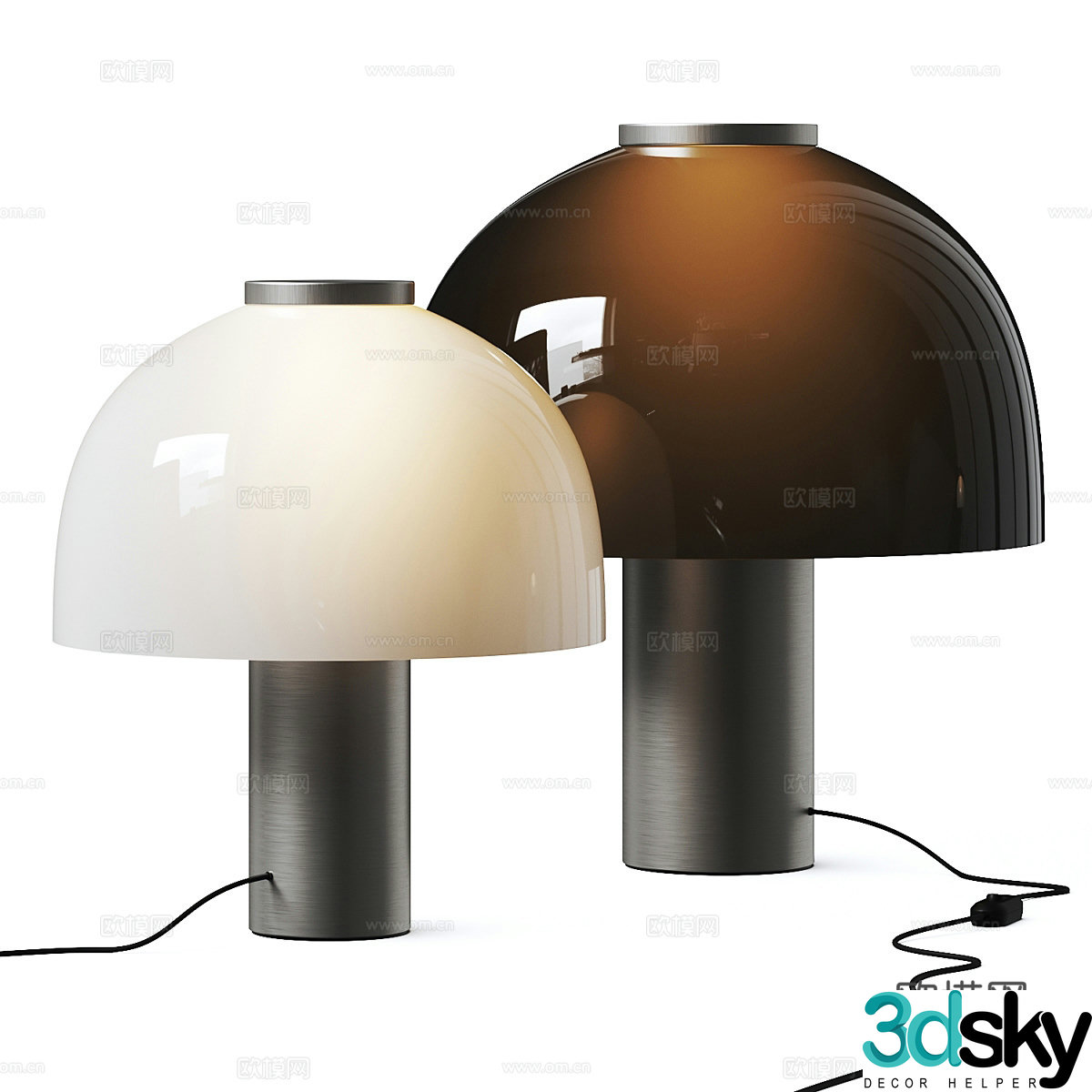 Modern Italian minimalist decorative desk lamp 3d model