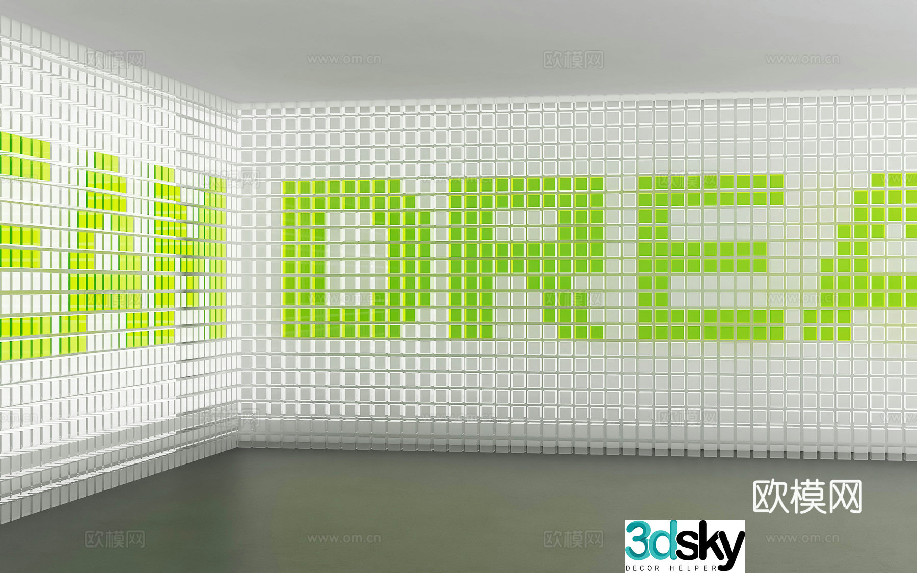 Modern letter background wall Three-dimensional background wall Acrylic letter background wall Front desk image wall Male 3D model