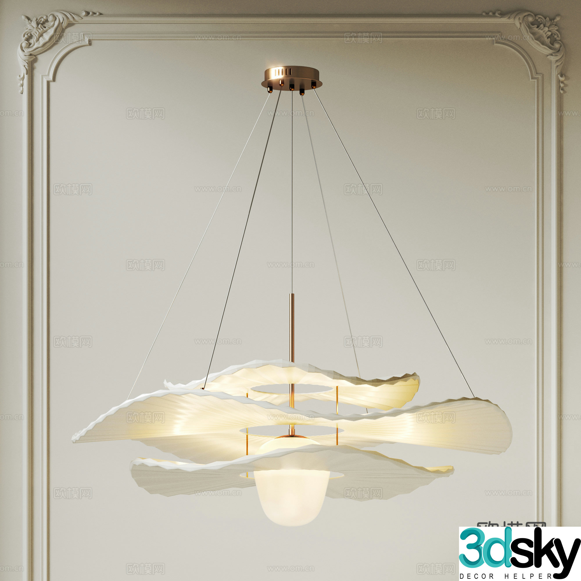 Jijifeng Chandelier Living room Chandelier Bedroom Chandelier Special-shaped Chandelier Multi-layer Chandelier 3D Model