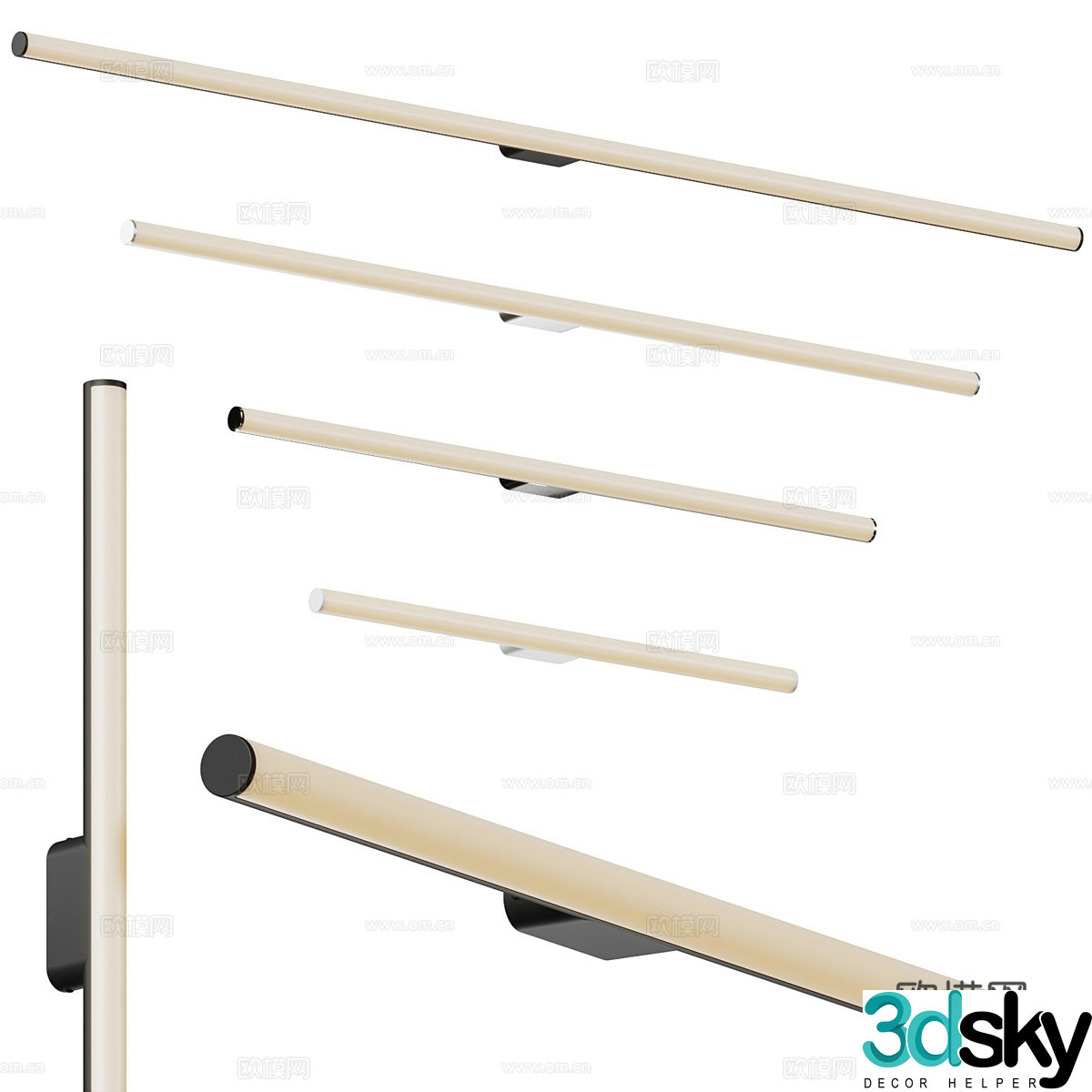 Modern Italian minimalist long wall lamp mural lamp 3d model