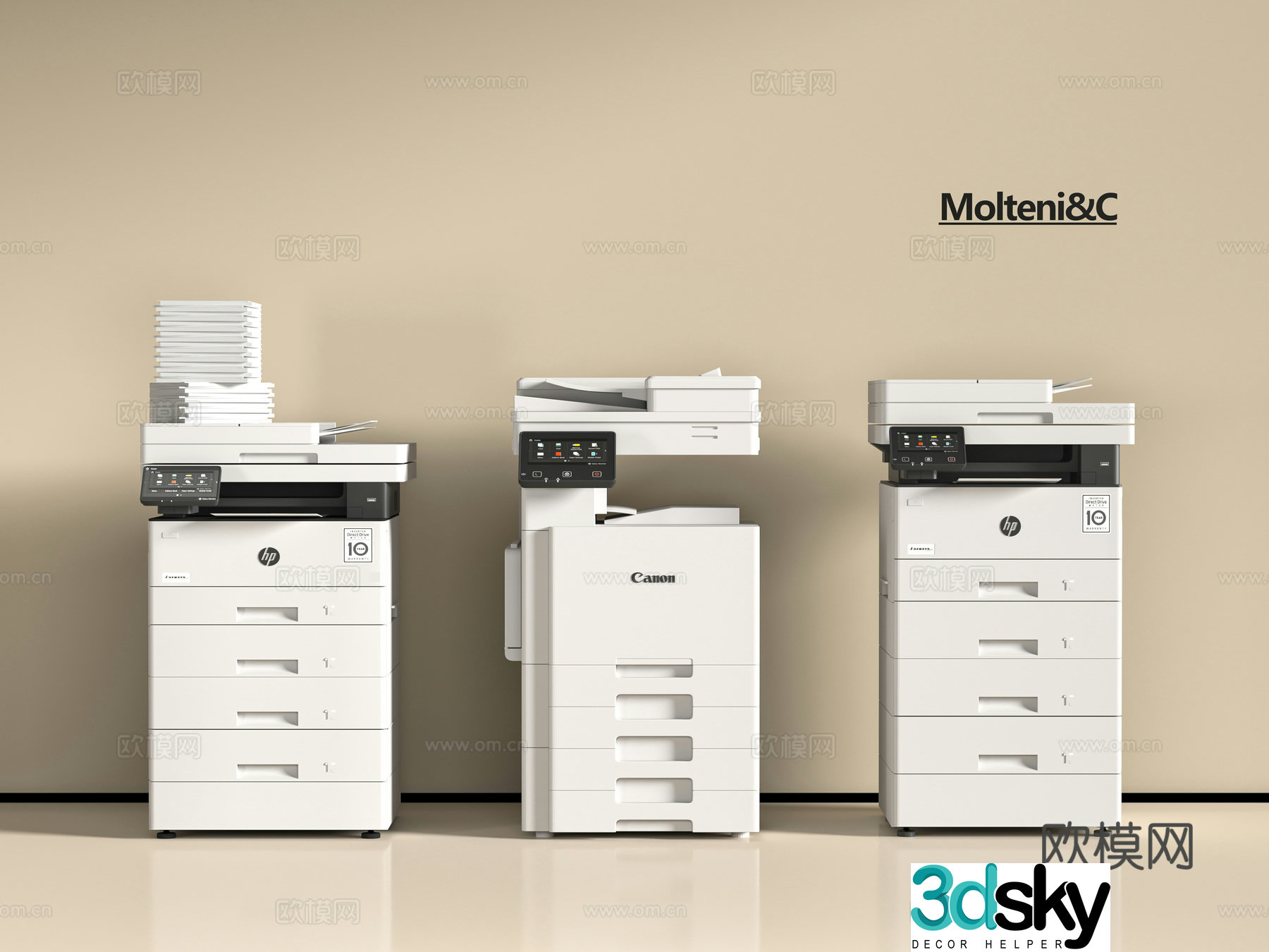 Modern printer 3d model