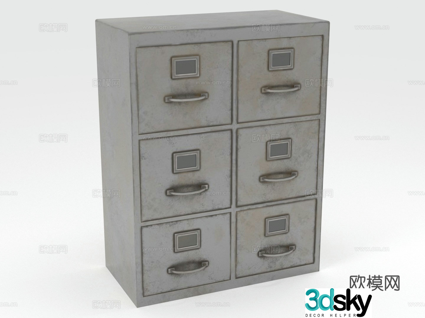 File cabinet chest of drawers storage cabinet low cabinet 3d model
