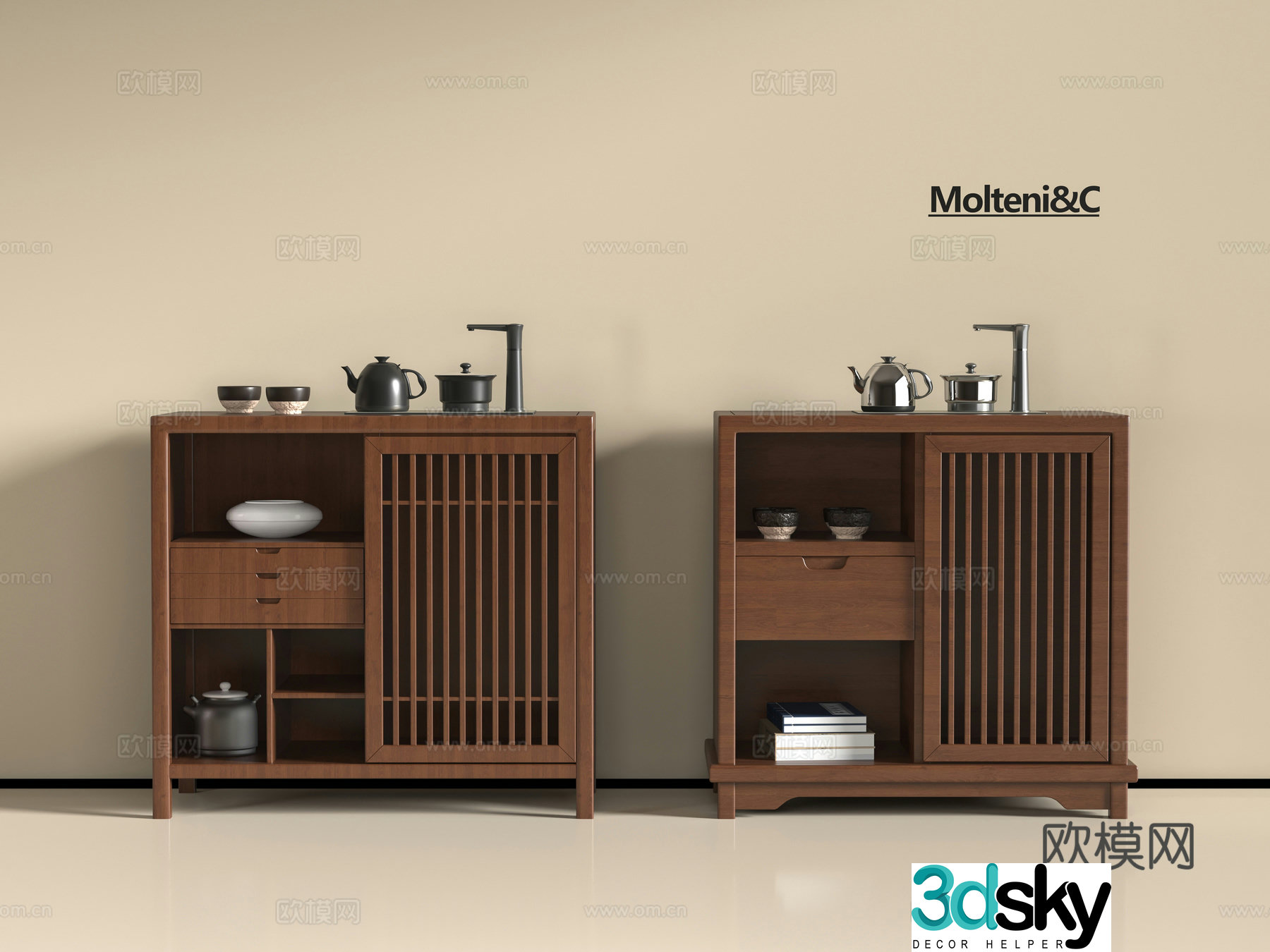 New Chinese tea cabinet 3D model