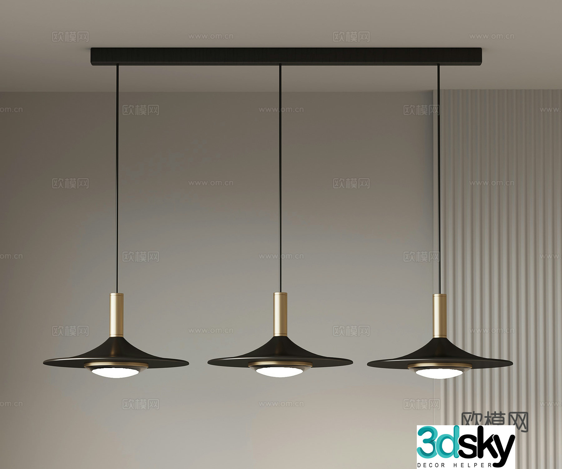 Modern French Chandelier Metal Chandelier 3d Model