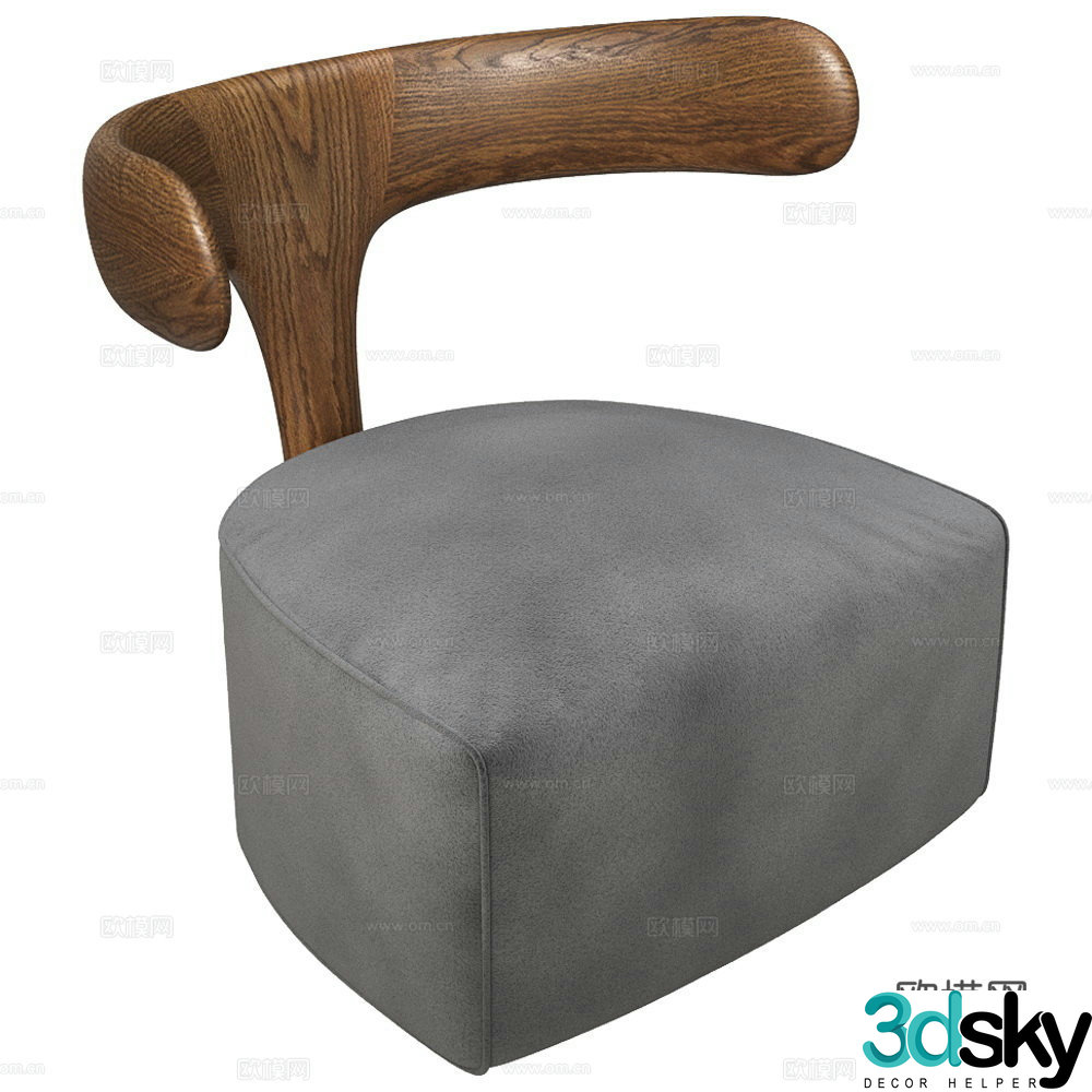 Modern casual chair single chair 3d model