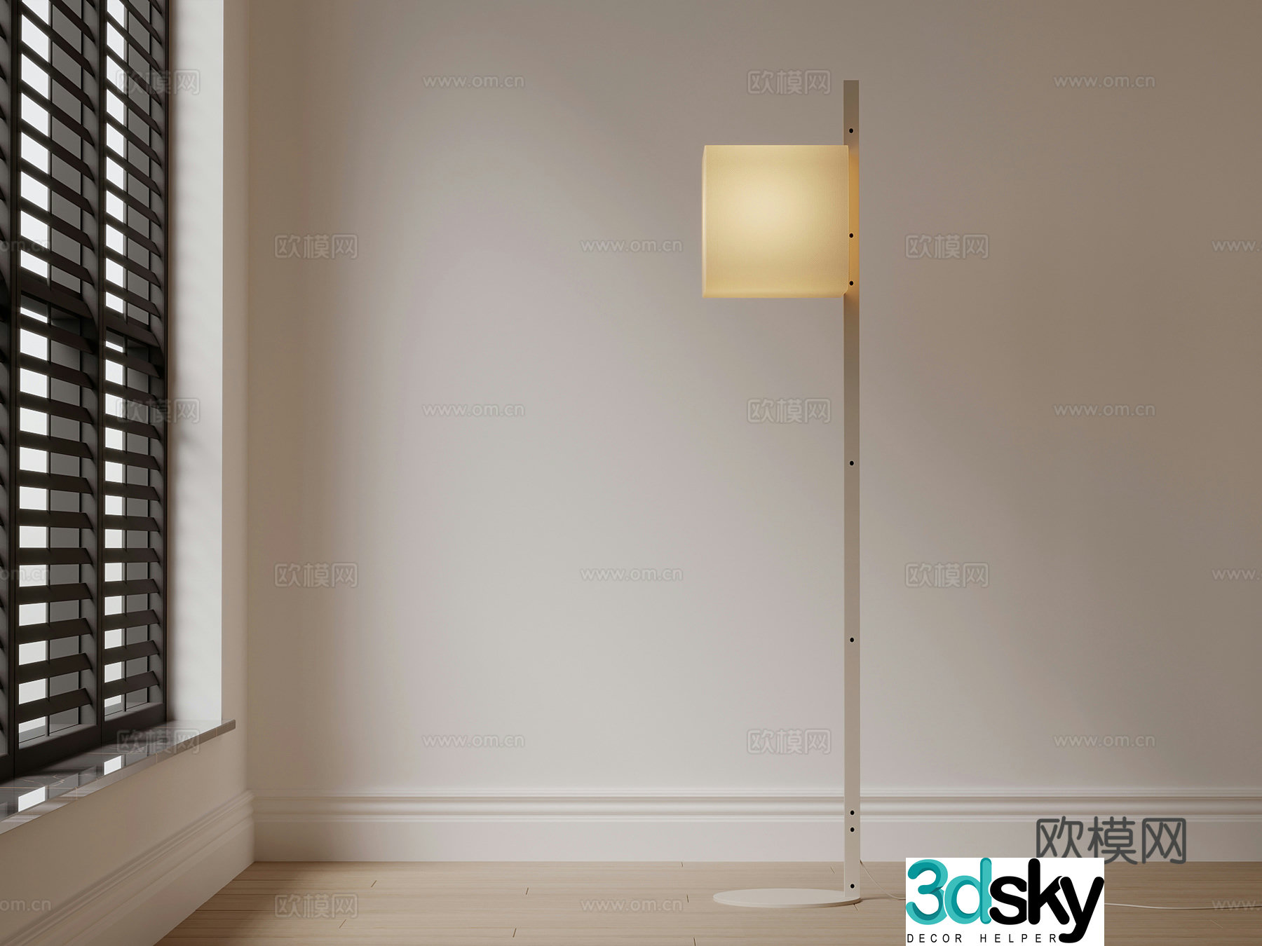 Modern floor lamp 3d model