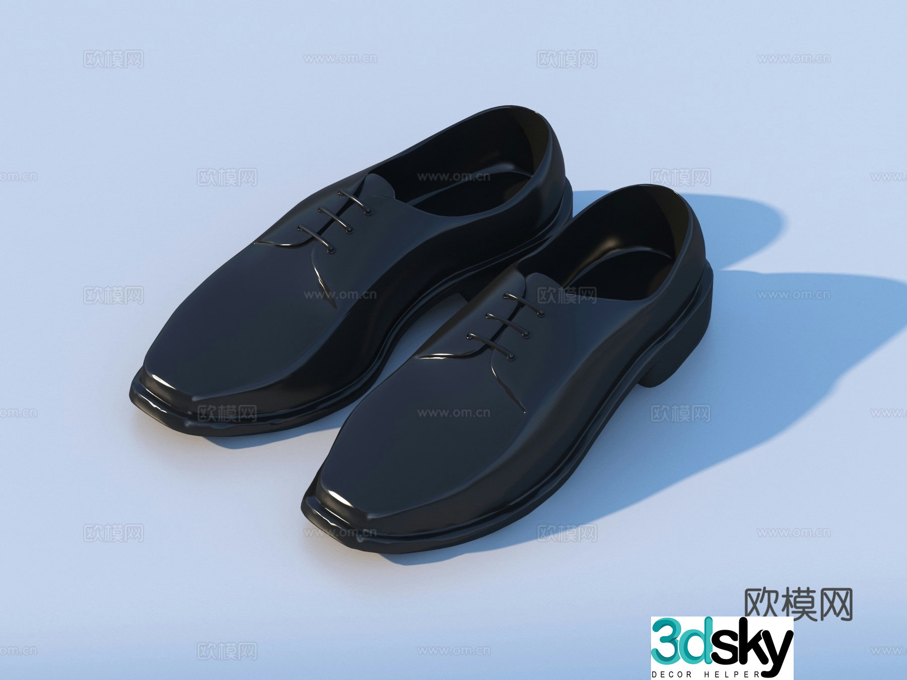 Leather shoes 3d model