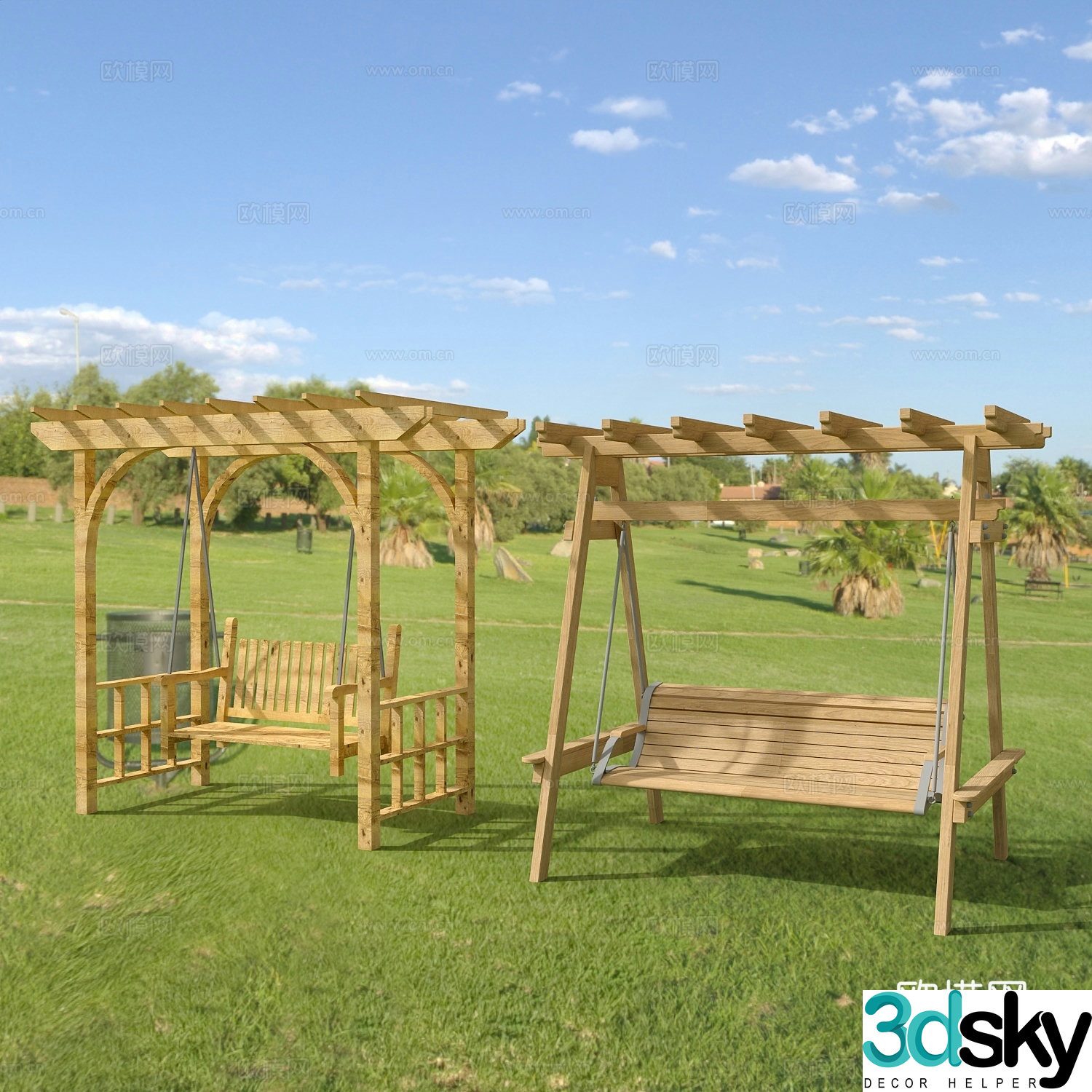 Leisure chair outdoor table chair swing chair internet celebrity chair 3d model